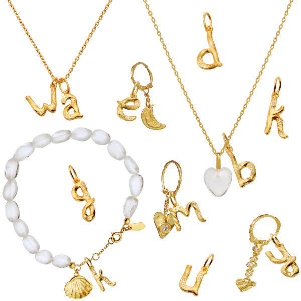 Hovedbilde Alfabet Anheng Maanesten Gull uten Kjede