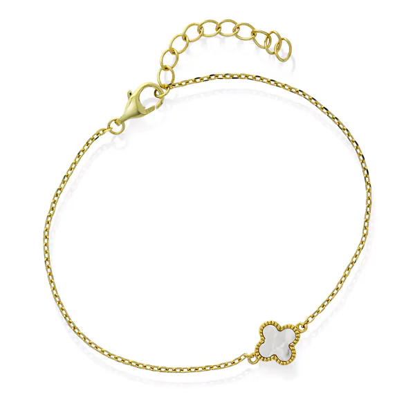 Hovedbilde Lite kløverarmbånd med perlemor PAN Jewelry